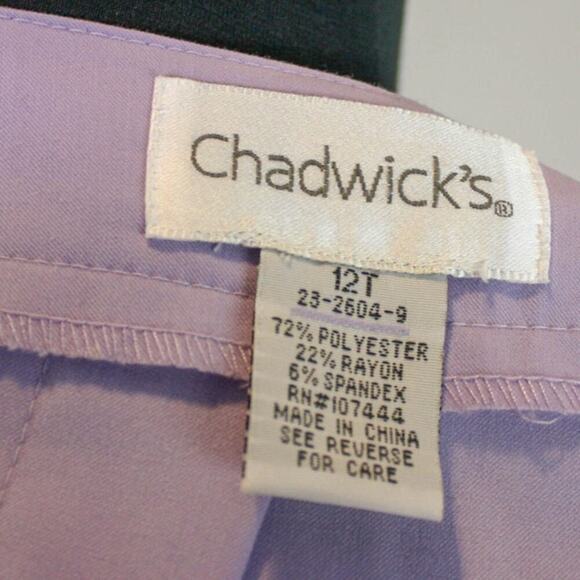 Chadwick's Skirt Lilac Pastel Purple A Line Pleated Knee Length 12T - Picture 3 of 3